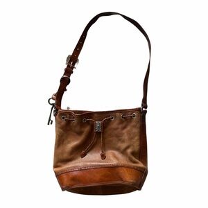 Vintage Y2K Fossil leather bucket bag